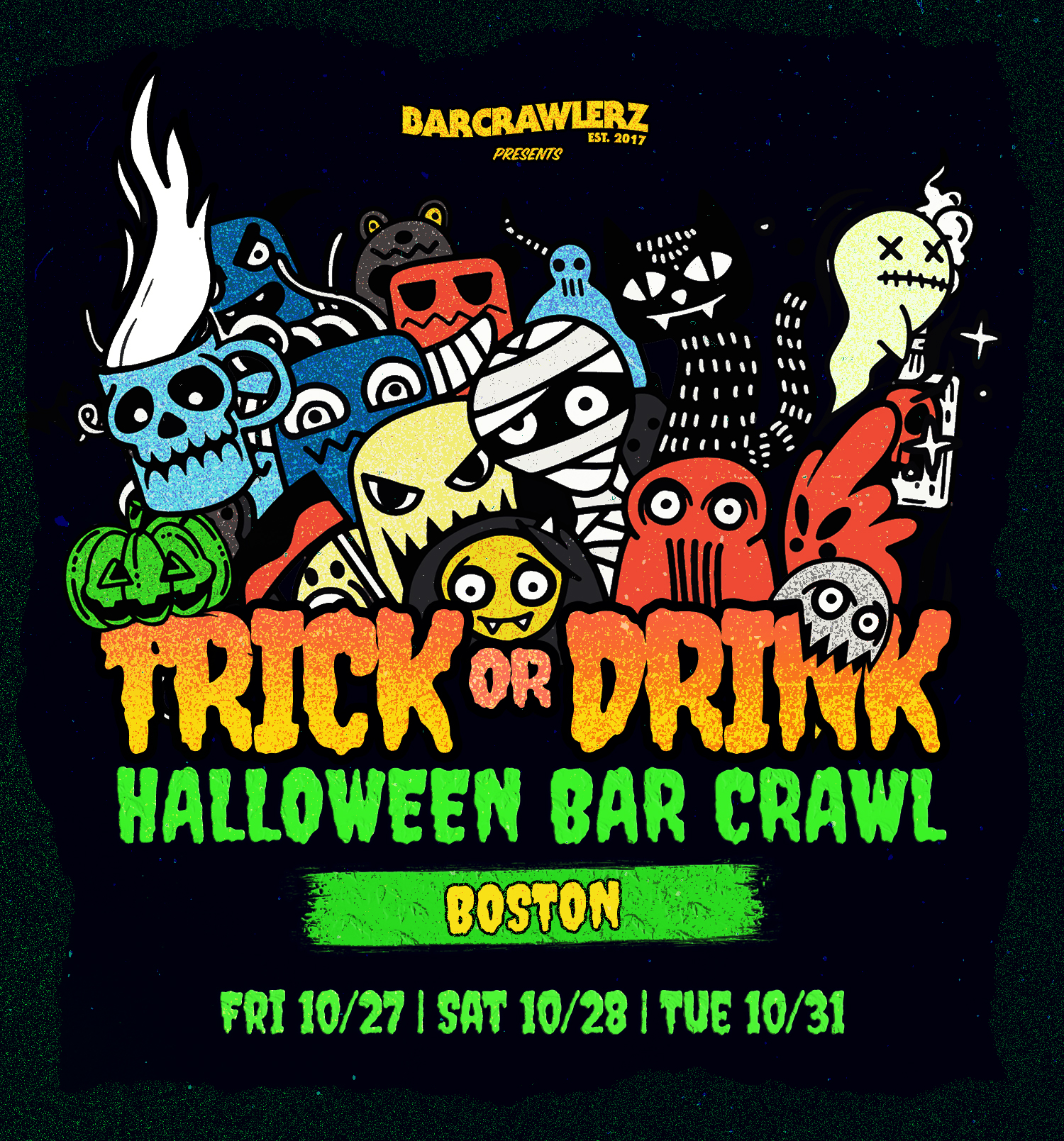 Trick or Drink Halloween Bar Crawl at Back Bay Social