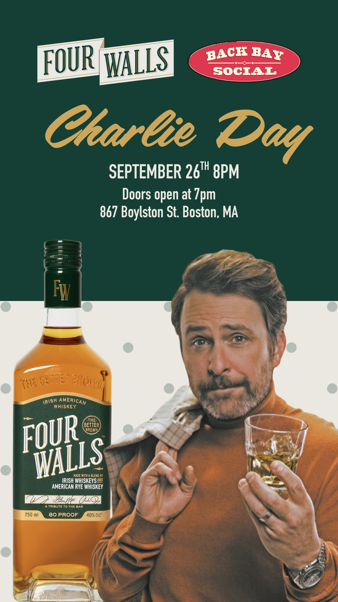 Back Bay restaurant event with Charlie Day | Back Bay Social
