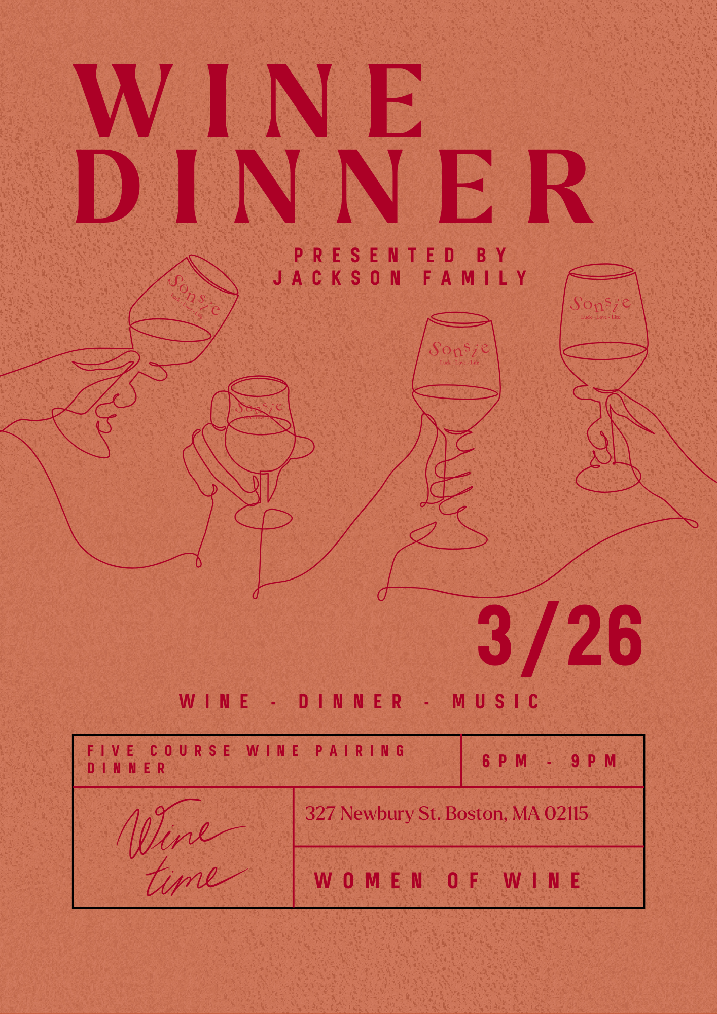 Join Us for a Spring Wine Dinner | Sonsie